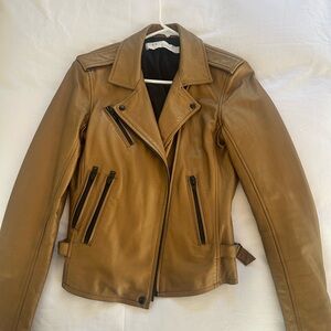 IRO bronzeleather biker jkt. Great all lined purchased from Saks 5 th ave